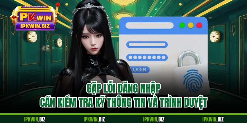 Gặp lỗi đăng nhập cần kiểm tra kỹ thông tin và trình duyệt