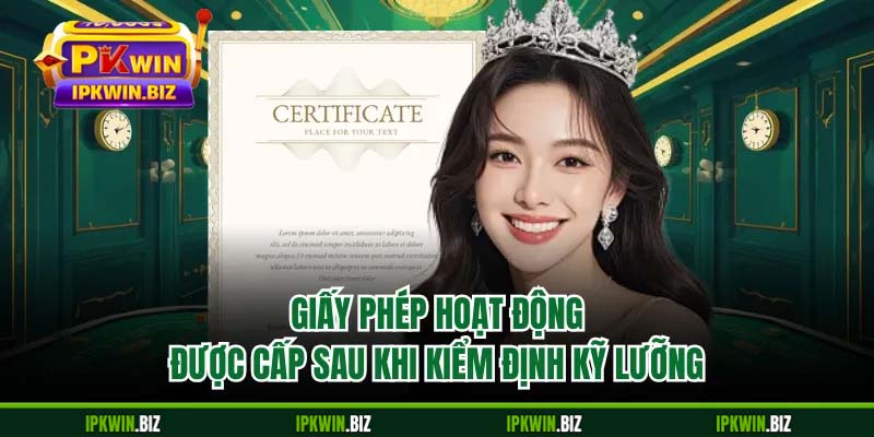 Giấy phép hoạt động được cấp sau khi kiểm định kỹ lưỡng